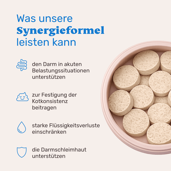 Hunde Durchfall Akut Kautabletten – Synergieformel unterstützt Darm, Kotkonsistenz und Flüssigkeitshaushalt