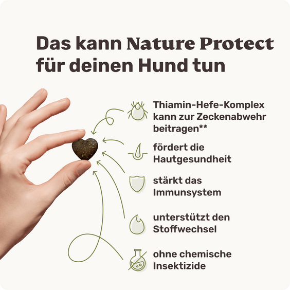 Hunde Outdoor-Snack Nature Protect Produktvorteile