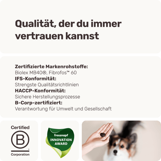 Welpensnack Puppy Power Qualitätsversprechen